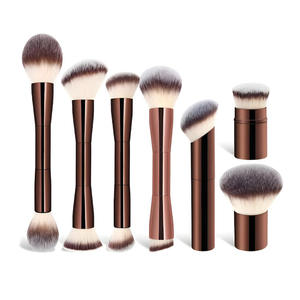 Juego de Brochas de Maquillaje de Pelo Sintético de Doble Cabeza, 20 Piezas, Color Café, Combinación Múltiple, de Alta Calidad, con Logotipo Personalizado, Kabuki para Rostro - Product Image 6