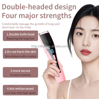 Mini rasoirs électriques rechargeables à double tête pour l'épilation à domicile et en voyage, pour femmes, bras, aisselles, jambes, poils pubiens, poils du corps