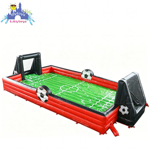 Terrain <span class=keywords><strong>de</strong></span> football gonflable Lilytoys avec buts, arène <span class=keywords><strong>de</strong></span> football en PVC certifiée CE pour l'entraînement des enfants - Product Image 1