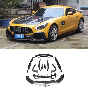 Kit de carrosserie en fibre de carbone de style BS pour mercedes-benz <span class=keywords><strong>AMG</strong></span> GT GTR GTC <span class=keywords><strong>AMG</strong></span> 2014-2018 jupe latérale de pare-chocs avant diffuseur arrière kit de carrosserie - Product Image 1