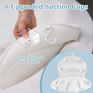 <span class=keywords><strong>Almohada</strong></span> de Baño Ergonómica Antideslizante con Soporte Múltiple <span class=keywords><strong>para</strong></span> Cuello y Cabeza, Kit de Baño con Masaje Ergonómico y Bolsa de Transporte - Product Image 4