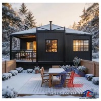 Casa Contenedor Expandible de 20 Pies con Porche, Vivienda Prefabricada Modular para Residencia Familiar o Resort