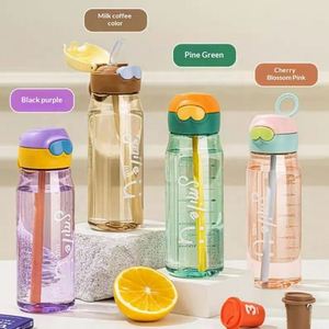 Botella de Agua Portátil Transparente de 500 ml, Antiderrames y Resistente a Caídas, para Actividades al Aire Libre, Gimnasio y Camping, con Boquilla para Beber Directo - Product Image 1