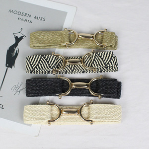 <span class=keywords><strong>Ceinture</strong></span> de robe fine à boucle métallique tendance, <span class=keywords><strong>ceinture</strong></span> élastique tissée en <span class=keywords><strong>paille</strong></span> PP pour filles, <span class=keywords><strong>ceinture</strong></span> équestre tressée pour femmes, vente chaude - Product Image 6