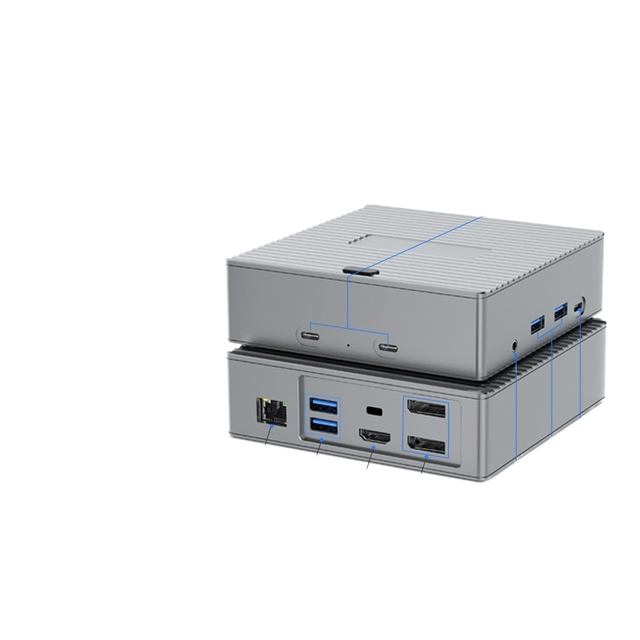 New Type-C USB 3.0 Hub Docking Station PD 100M Network Port Aluminum Alloy Computer Docking Station with Stock Products