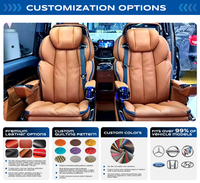 Siège de voiture en cuir personnalisé de luxe pour SUV VIP avec console tactile, accoudoir réglable, durable, ajustement universel