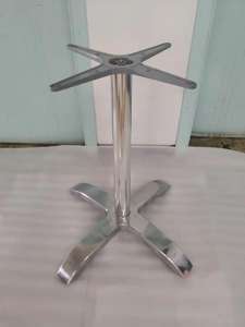 בסיס שולחן אבקת אלומיניום מודרני מצופה בסיס למסעדה בית קפה תעשייתי חיצוני בציר שולחן ביסטרו ברזל יצוק - Product Image 1