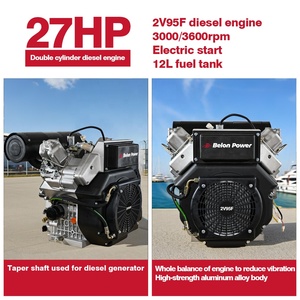 26hp 27hp làm mát bằng không khí đôi 2 xi lanh nhỏ động cơ diesel trục côn được sử dụng cho máy bay trực thăng, xe máy, Thuyền Nhỏ - Product Image 3