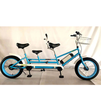 Vélos à pédales pour touristes, vélos tandem pour couples, vélo tandem 3 personnes/2 roues, 3 sièges pour une famille en vélo