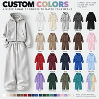 Ensemble de survêtement pour homme avec sweat à capuche zippé oversize et pantalon de survêtement baggy, style streetwear personnalisé, fabricant OEM ODM