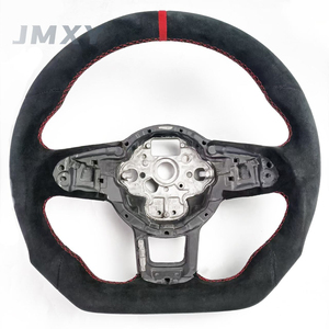 Volant <span class=keywords><strong>sport</strong></span> en forme de D pour VW <span class=keywords><strong>Golf</strong></span> GTI, en Alcantara avec surpiqûres rouges, kit de modification automobile, vente en gros à l'étranger - Product Image 1