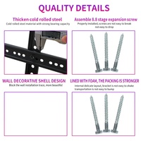 Soporte de Pared para TV con Movimiento Completo, Directo de Fábrica, para TV LED/LCD de 32-70 Pulgadas, Inclinable y Giratorio, con 6 Brazos
