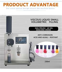 Semi Auto Peristaltic Pump 15ml Bottle <b>Nail</b> Lotion Polish High Viscosity Filling Machine for Lip Gloss - Product Image 4