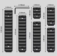 Rail métallique de haute qualité, ensemble unique, 20 mm, plaque tactique, pièces de jouet en aluminium CNC avec 3, 5, 7, 9, 11, 13 fentes, lot de vis