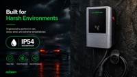 Pengisi Daya EV Dinding Tipe 2 Odisen 7kW Baru, Satu Gun, Kartu RFID, Stasiun Pengisian Daya AC Pintar, Aplikasi 4G, IP54