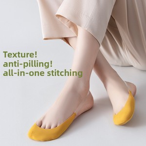 Calzini invisibili estivi da <span class=keywords><strong>donna</strong></span>, sottili, <span class=keywords><strong>senza</strong></span> <span class=keywords><strong>cuciture</strong></span>, tinta unita, <span class=keywords><strong>senza</strong></span> ferretto, a mezza suola, in cotone, antiscivolo, per scarpe con tacco alto - Product Image 2
