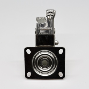 SS 304 Edelstahl Lenk rollen 75 100 125 150mm PU Gummi Nylon Optionen - Product Image 3