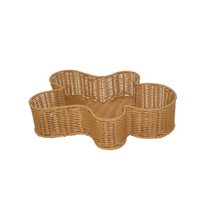 Handmade <b>large</b> rattan woven desktop storage <b>basket</b>, creative gingerbread man custom plastic woven <b>basket</b>. - Product Image 5