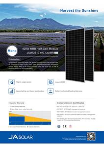 Paneles Solares Monocristalinos JA Solar <span class=keywords><strong>JAM72S10</strong></span> de Alta Calidad, 400W 405W 410W 415W 420W, Gran Potencia, Alta Eficiencia, en Oferta, Disponibles en Stock - Product Image 6