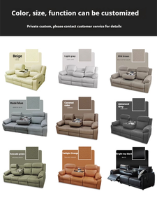 Sofás de Cuero Genuino Inteligentes y Funcionales al por Mayor con Sillones Reclinables y Función de Masaje, Muebles de Sala de Estar con Estructura de Madera Sólida - Product Image 5