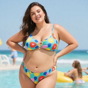 OEM tùy chỉnh in logo đồ bơi sang trọng cộng với kích thước Sexi tắm phù hợp với 2xl-5xl phụ nữ 'đồ bơi bikini nhà sản xuất - Product Image 6