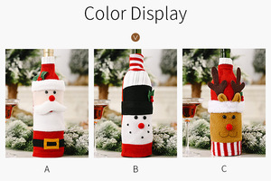 <b>Cheap</b> Christmas Promotion <b>Gift</b> Red Wine Bottle Christmas Decorative Bags for Party Decoration Covering Wine Bottles - Product Image 4