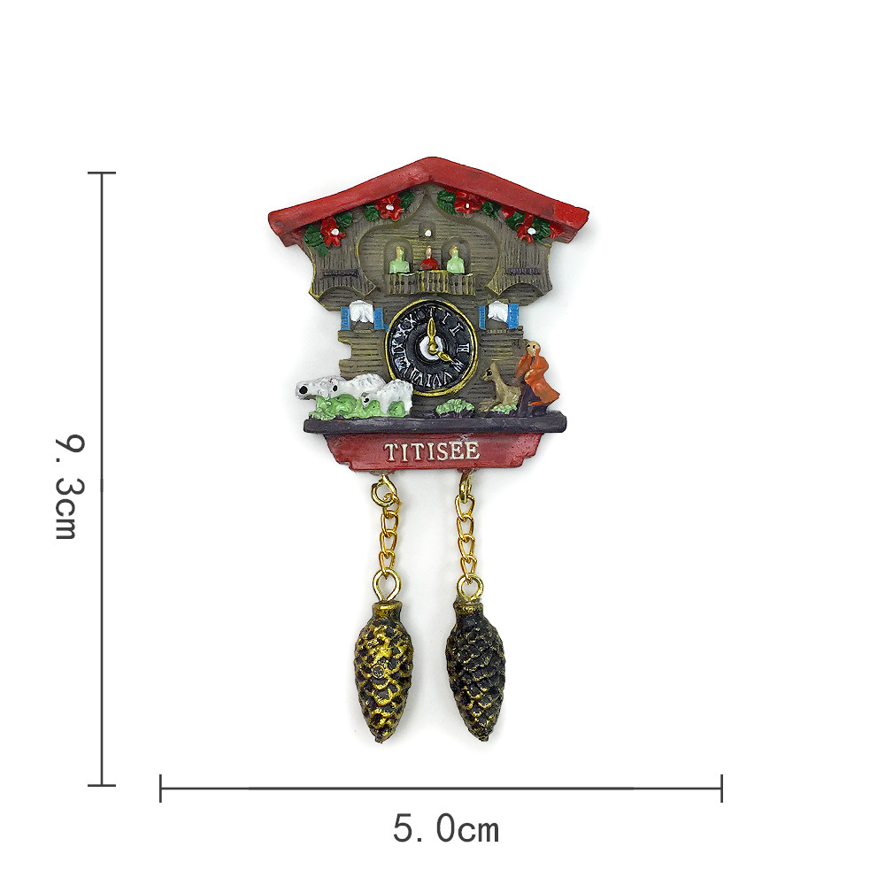 Reloj de cuco alemán amarillo del lago titi