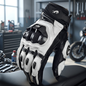 HIKE IMPEX Gants de cyclisme et de moto unisexes en cuir à pois Pyrotect, à doigts entiers, respirants, résistants à l'usure, compatibles avec les écrans tactiles - Product Image 3