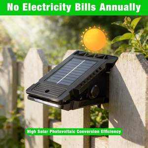 Lampe solaire à clip avec détecteur de mouvement, éclairage extérieur étanche pour jardin, fixation murale avec sécurité automatique, clips décoratifs pour parasol de jardin - Product Image 3