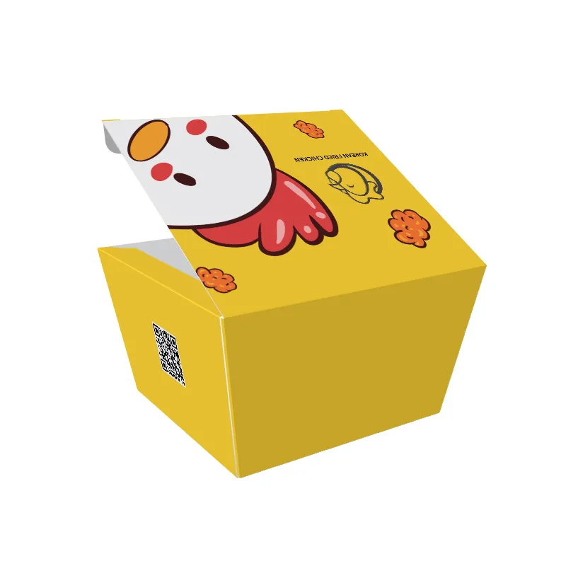 Logotipo personalizado de gama alta desechable almuerzo Pizza hamburguesa frita, pollo pan fideos caja para llevar alimentos embalaje caja de papel/