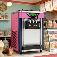 Machine à glace molle commerciale entièrement automatique 20~28L/h, amovible avec poulie, pour entreprise