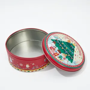 Maatwerk Kerstcadeau Metalen Blikken Dozen Voor Koekjes Cake Tin Verpakking