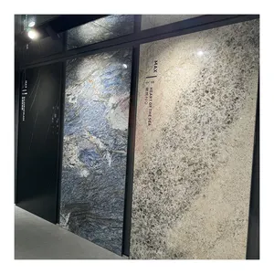 Artificial Polished Glazed Marble Look Slab Wall Tiles Kitchen Worktop Sintered Stone Wall Panels Marble Stone