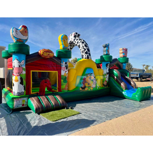 Commerciale in PVC gonfiabile buttafuori castello gonfiabile scivolo fattoria animale gonfiabile corsa ad ostacoli gonfiabile casa di rimbalzo per la <span class=keywords><strong>vendita</strong></span> - Product Image 2