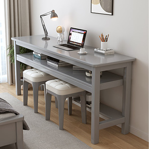 Solid Wood Long Table Double Wall-Mounted <strong>Narrow</strong> Office <strong>Computer</strong> Bedroom Writing <strong>Desk</strong> Model 908 Made in China - Product Image 6
