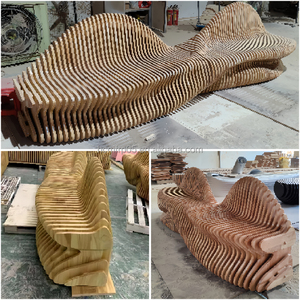 Banco de Servicio de Madera Elegante y de Lujo para Oficina, Aire Acondicionado, Parques, Gimnasios, Patios y Centros Comerciales - Duradero - Product Image 5