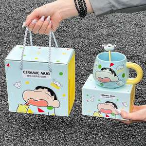 Crayon Shin Chan Ceramic <b>Mug</b> With Spoon Single Cup Cartoon Design Gift For Office Use - Product Image 5