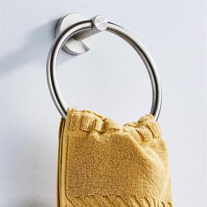 Usine en acier inoxydable noir <span class=keywords><strong>anneau</strong></span> de serviette de bain mural porte-serviettes ensemble de porte-serviettes vêtements chapeau crochets pour salle de bain - Product Image 3