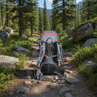Sac à dos de randonnée grande capacité 50L + 5L de capacité extensible, sacs d'alpinisme durables en nylon 420D avec fermeture à loquet