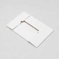 Fabricante de Diseño de Logotipos, Cartón Corrugado Blanco de Lujo con Laminación Magnética Mate, Grabado en Relieve, para Cajas Plegables