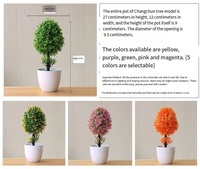 Plante en pot Bomao, petite fleur en plastique, décoration d'intérieur, ornements floraux, cerisier, neige verte, mini