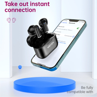 Audífonos Inalámbricos MEKEN W2 TWS OEM/ODM ANC ENC, Auriculares Estéreo Inalámbricos, Auriculares Intrauditivos Resistentes al Agua para Juegos