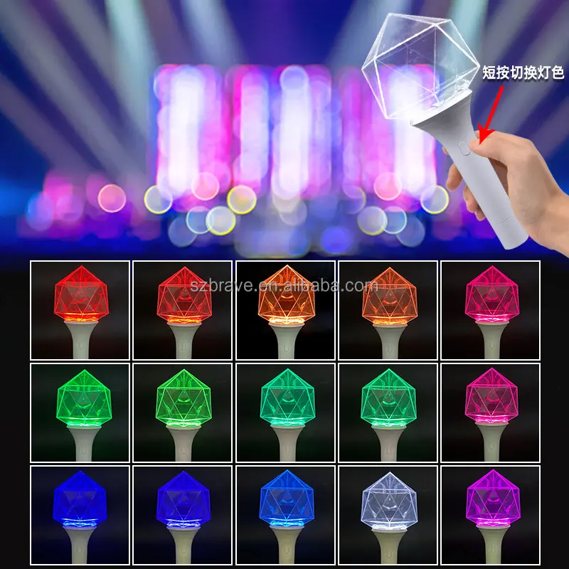 Tùy chỉnh BT ứng dụng không dây điều khiển Kpop hàng hóa Kpop thần tượng buổi hòa nhạc cổ vũ BT ứng dụng điều khiển búa ánh sáng