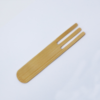 Wegwerp Biologisch Afbreekbare Bamboe Vork 115mm Ecologisch Voedselveilig BPA Vrij Mini Fruitvork voor Feest Catering