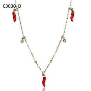 Amy Amy Fashion Pendant Necklace <b>Silver</b> Plated Zinc Alloy Rhinestone Food Shape For Women Party Everyday Wearing C3030 - Product Image 2