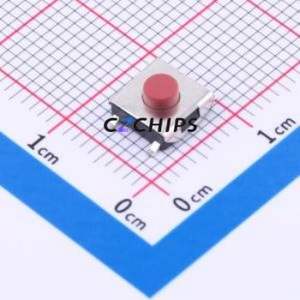 TS-1080S-A4B3-D2 Tactile Switch SMD Switch Single Pole Single Throw Round Button 2.5N Vertical Mount - Product Image 1