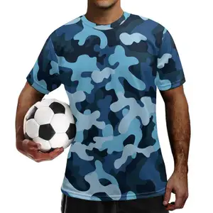 Vêtements pour hommes Uniforme d'entraînement de football à manches courtes avec impression camouflage Maillot de football personnalisé avec impression sur demande Uniforme de football