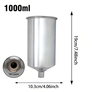 1000ml Aluminum Gravity Feed <b>Spray</b> Gun Cup for Woodworking Auto Repair Decoration - Product Image 6