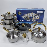 Vente flash : Ensemble de 12 ustensiles de cuisine classiques en acier inoxydable antiadhésif, casseroles et poêles de haute qualité, compatibles lave-vaisselle, écologiques