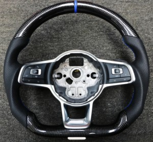 Volant personnalisé adapté aux VW Mk8 gti <span class=keywords><strong>8</strong></span> R <span class=keywords><strong>Golf</strong></span> <span class=keywords><strong>8</strong></span> Mk7 CC POLO R-LINE PASSAT GTD GTS <span class=keywords><strong>GTE</strong></span> Volant en fibre de carbone - Product Image 2